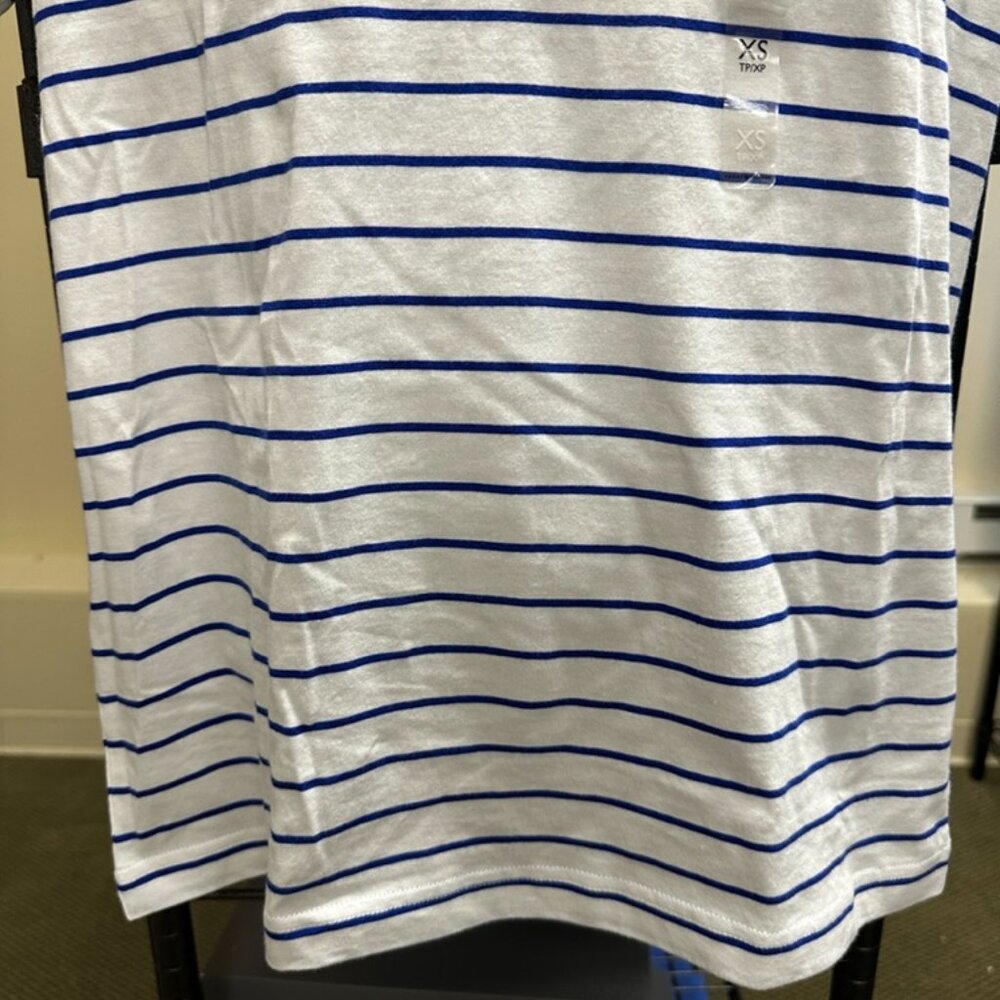 NWT! Tommy Hilfiger Men’s Stripe Polo Short In White/Navy Size XS/S/M/L/XL - Picture 3 of 6